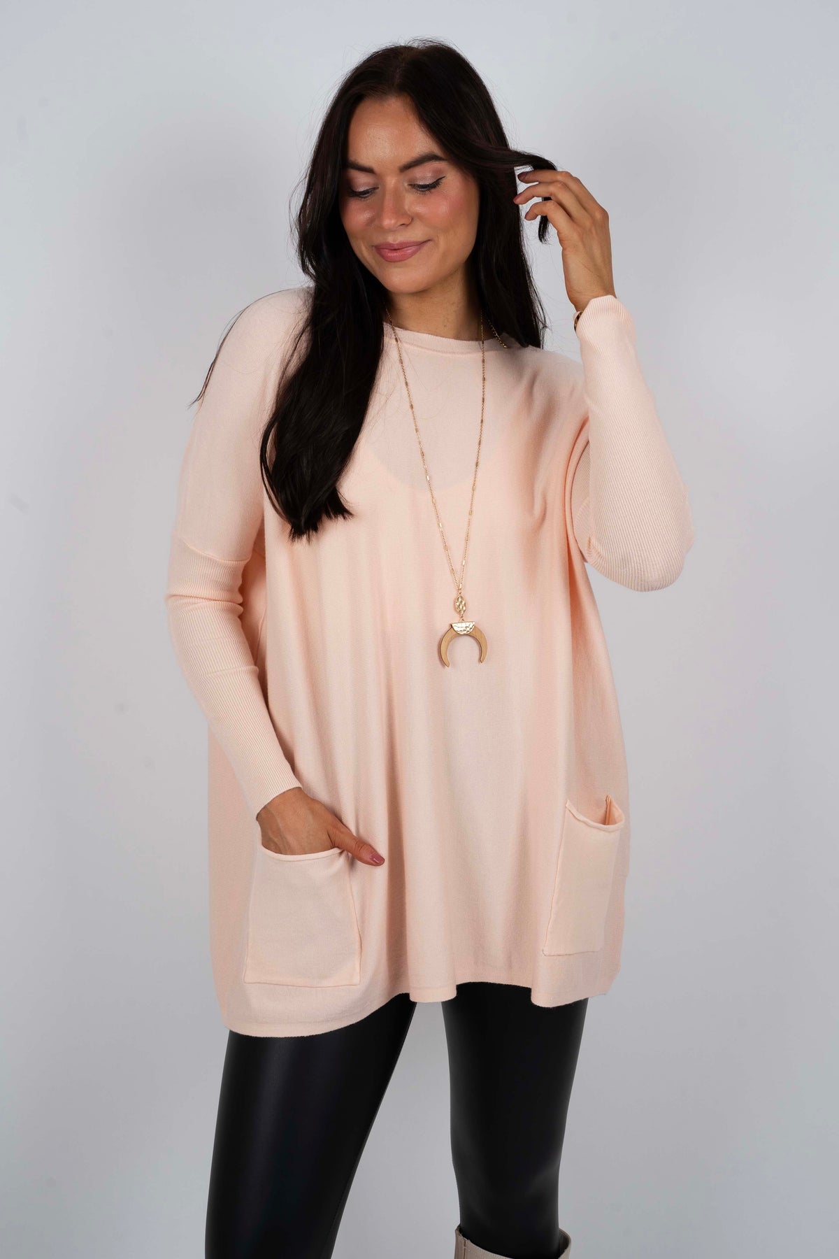 Totally Smitten Sweater (Light Pink)