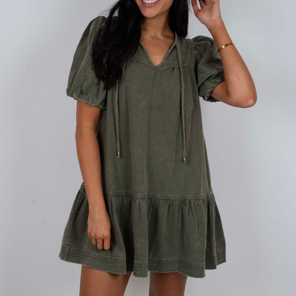 
                      
                        Keep You Near Dress (Olive)
                      
                    