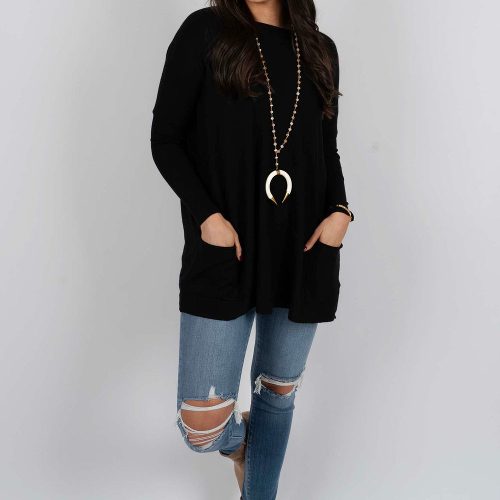 
                      
                        Totally Smitten Sweater (Black)
                      
                    