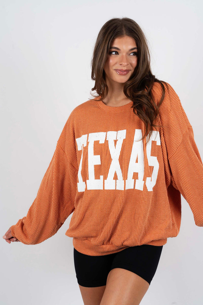 Texas Corded Sweatshirt (Spice)