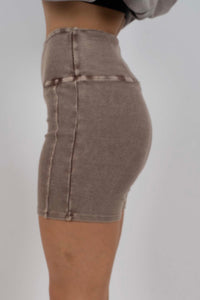 On The Go Biker Shorts (Brown)