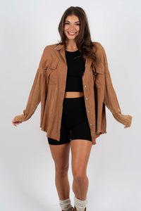 Nothing Less Top (Camel)