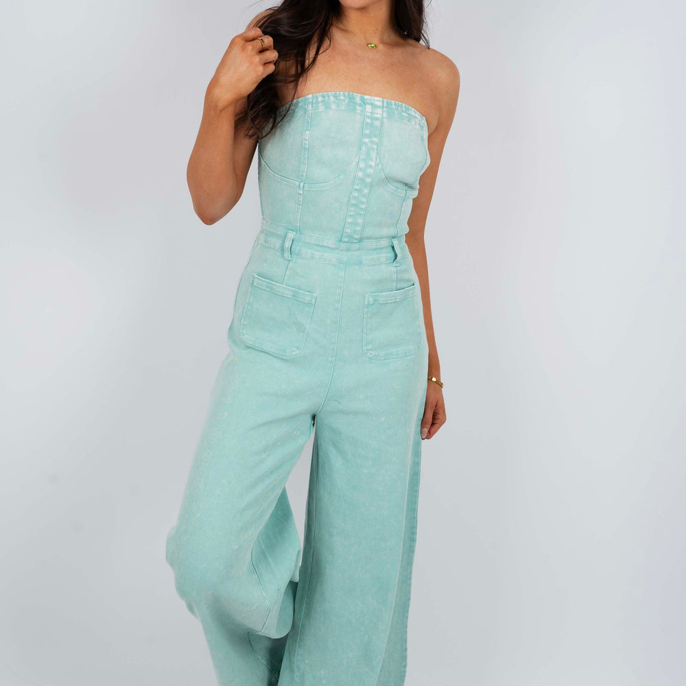 
                      
                        Coming Around Denim Jumpsuit
                      
                    