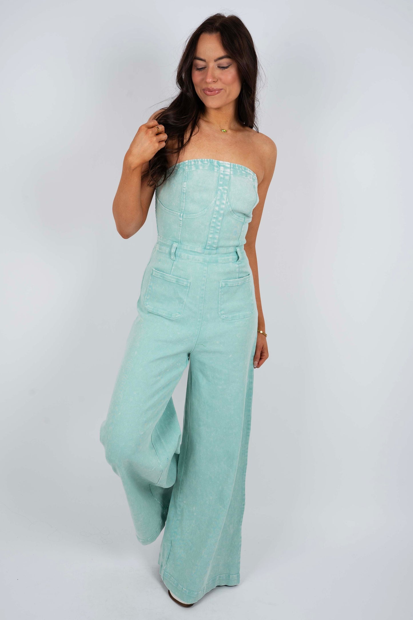 Coming Around Denim Jumpsuit