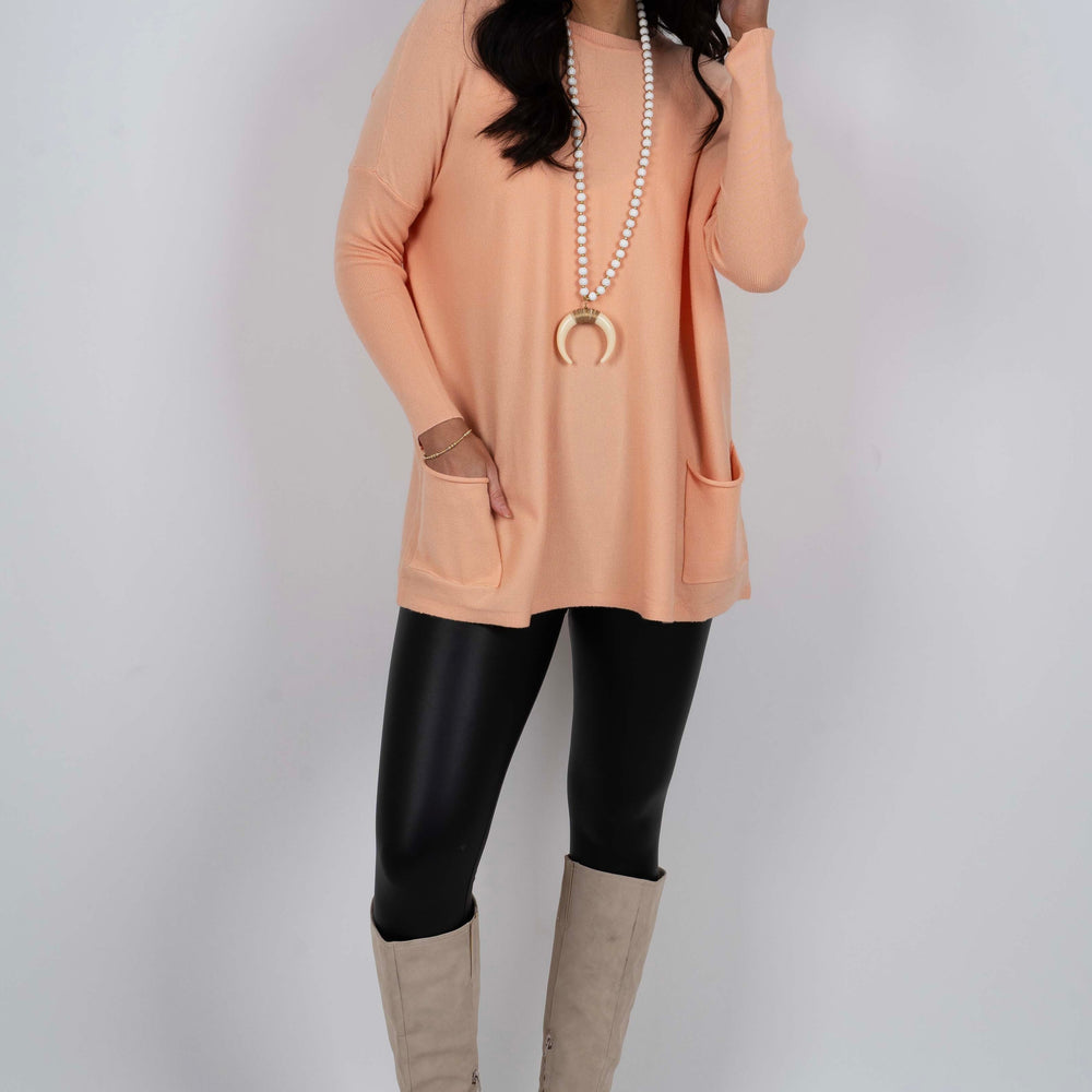 Totally Smitten Sweater (Peach)