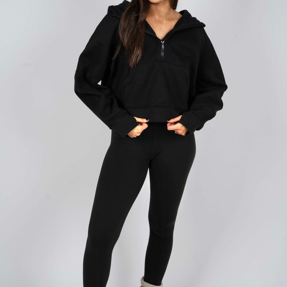 
                      
                        Oversized Half-Zip Hoodie (Black)
                      
                    