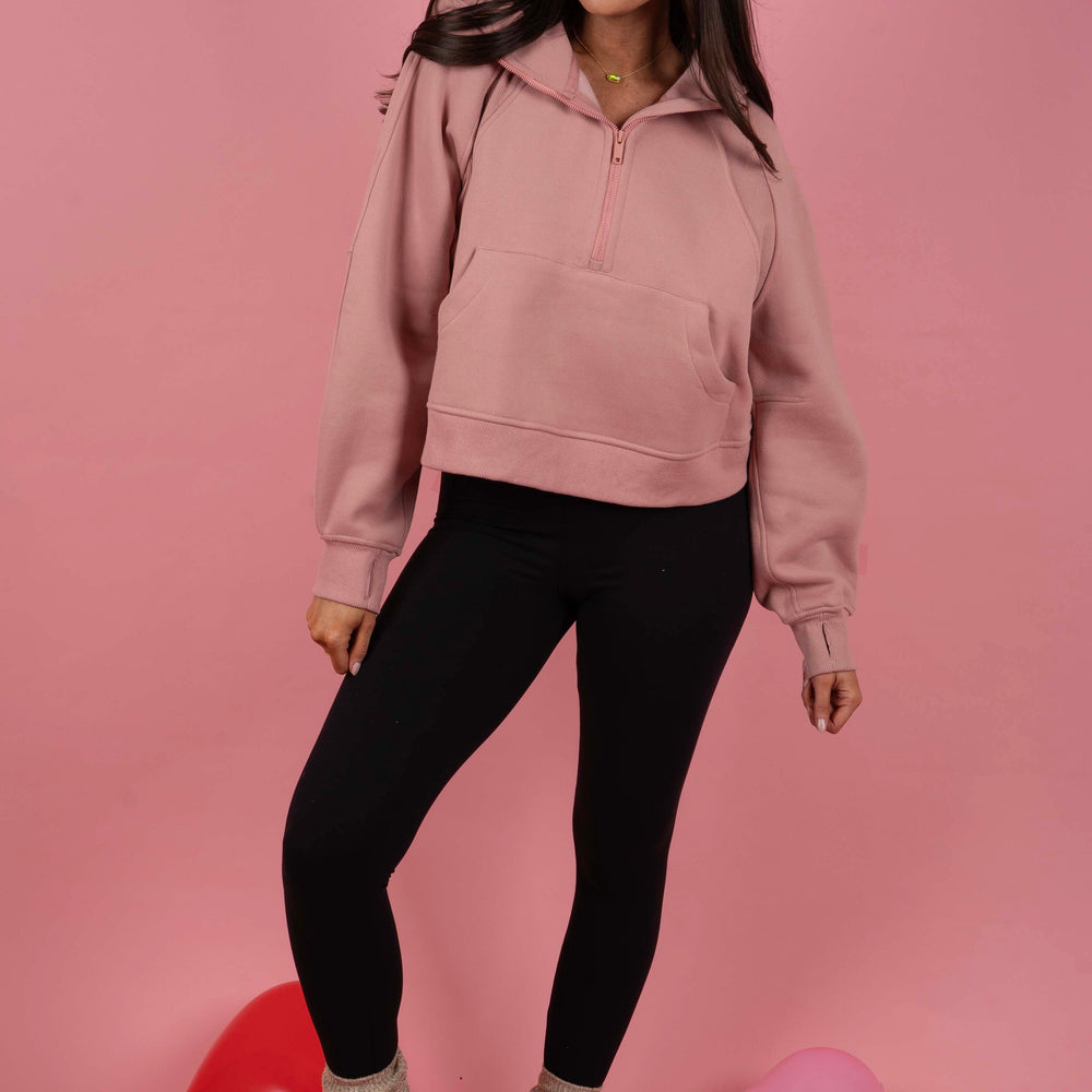 
                      
                        Oversized Half-Zip Hoodie (Pink)
                      
                    