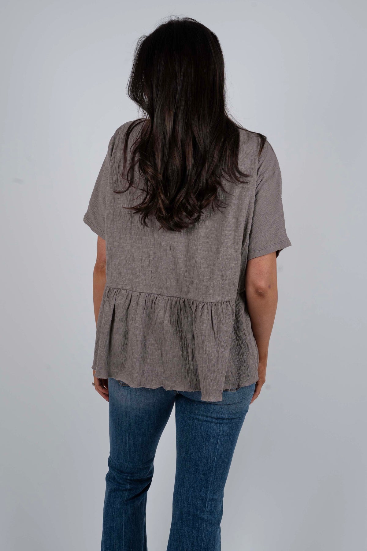Easy On Me Top (Charcoal)