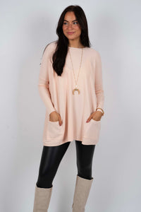 Totally Smitten Sweater (Light Pink)