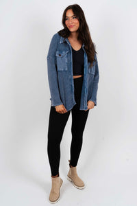 Camdyn Button Down (Denim Blue)
