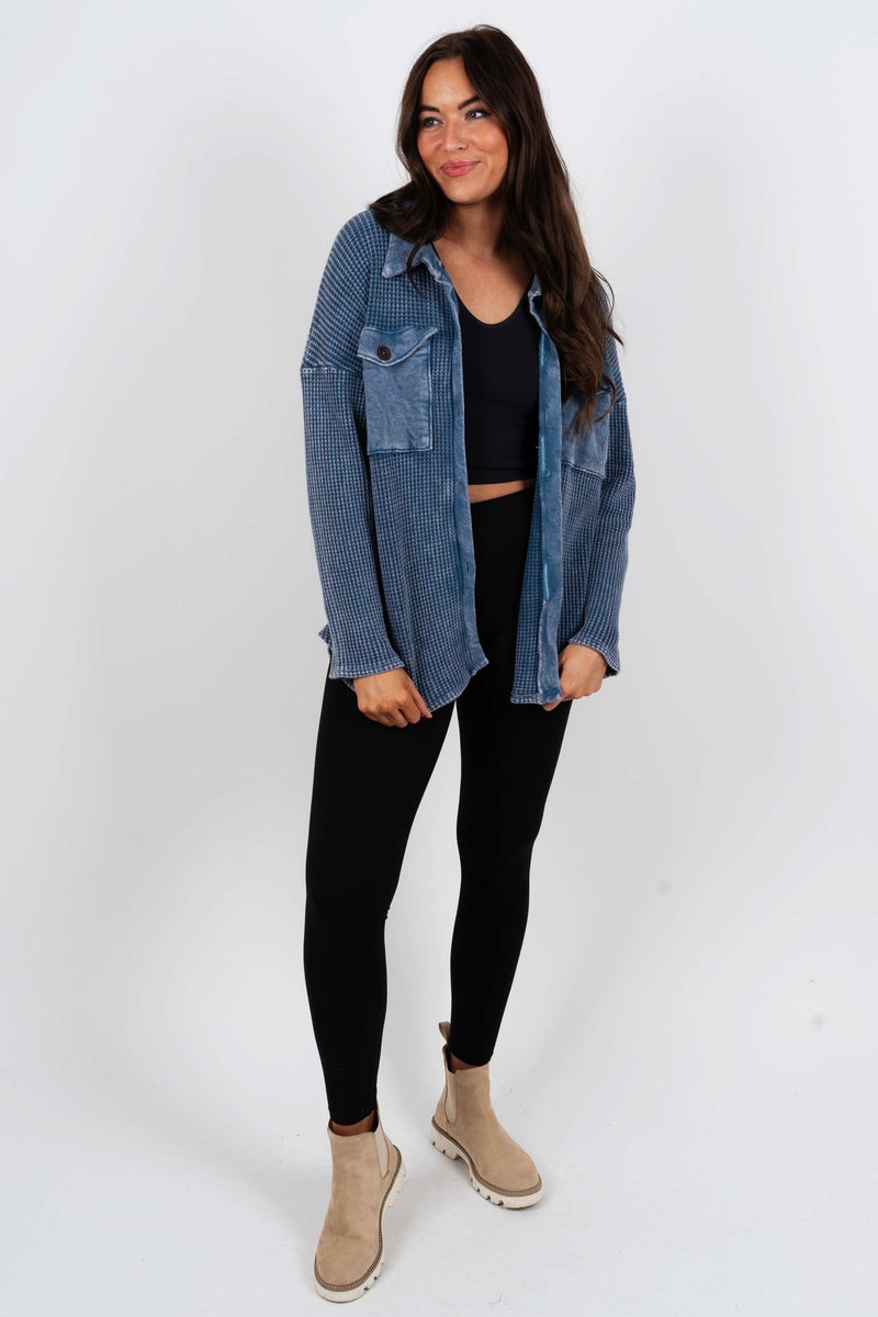 Camdyn Button Down (Denim Blue)