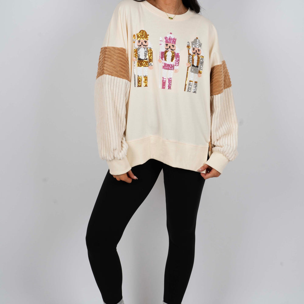 
                  
                    Sequin Nutcracker Sweatshirt (Cream)
                  
                