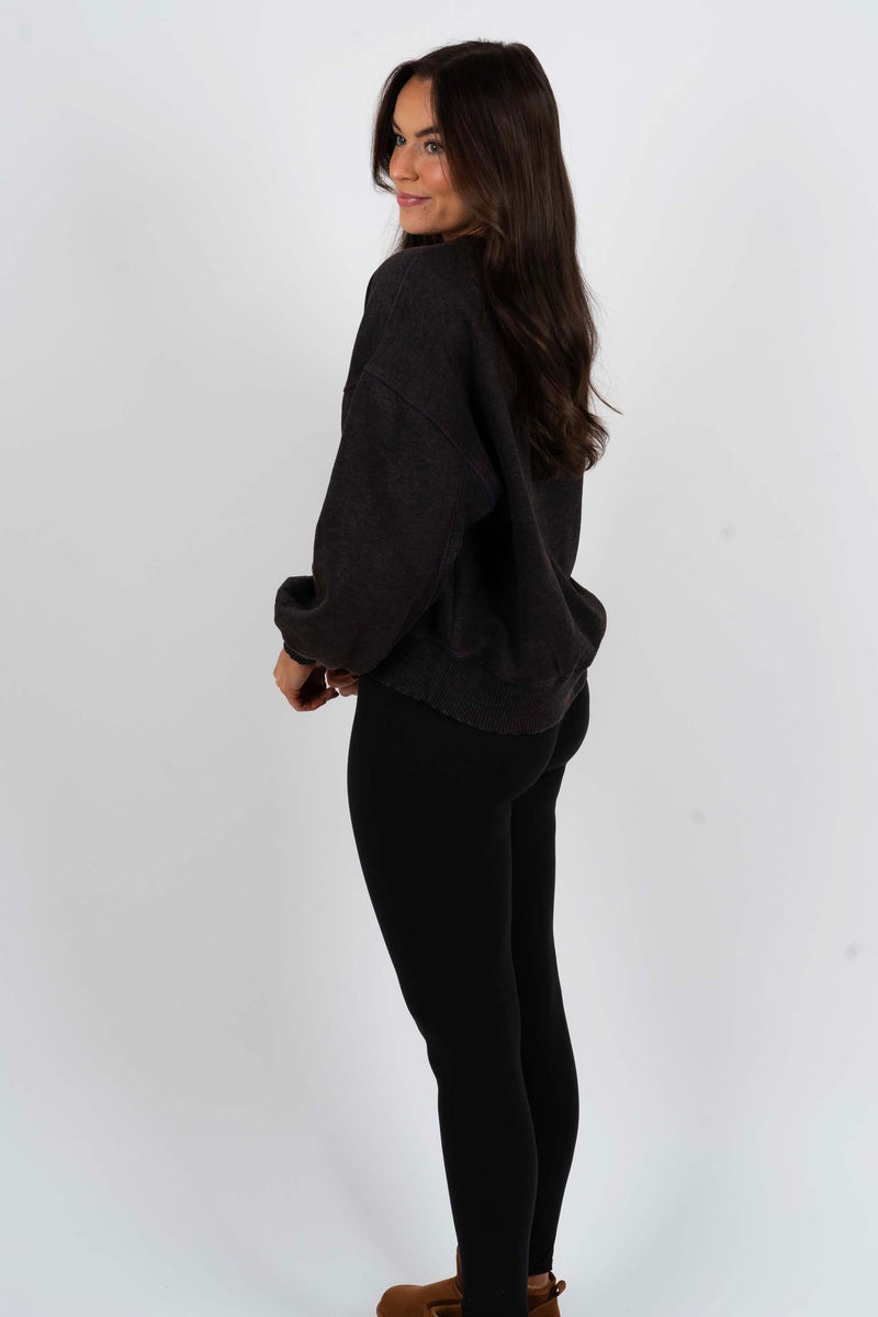 Lindsey Oversized Pullover (Black)
