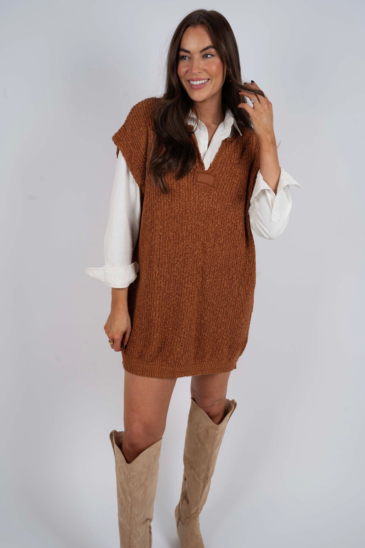Hold My Attention Sweater Dress