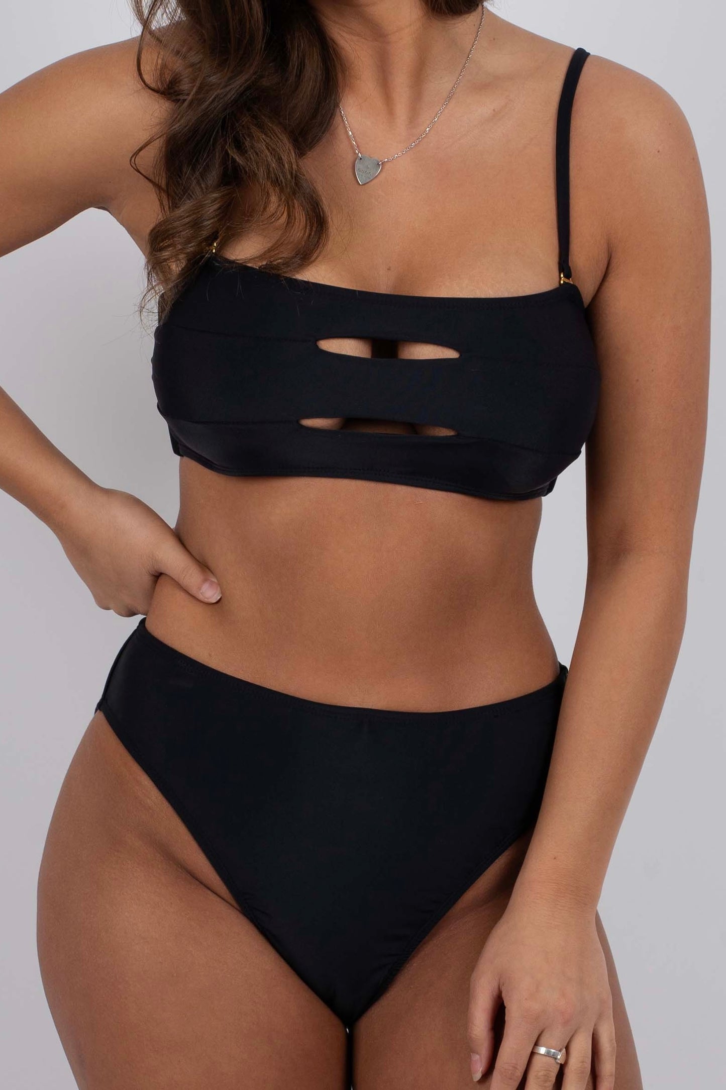 Walking At Sunset Swimsuit Top (Black)