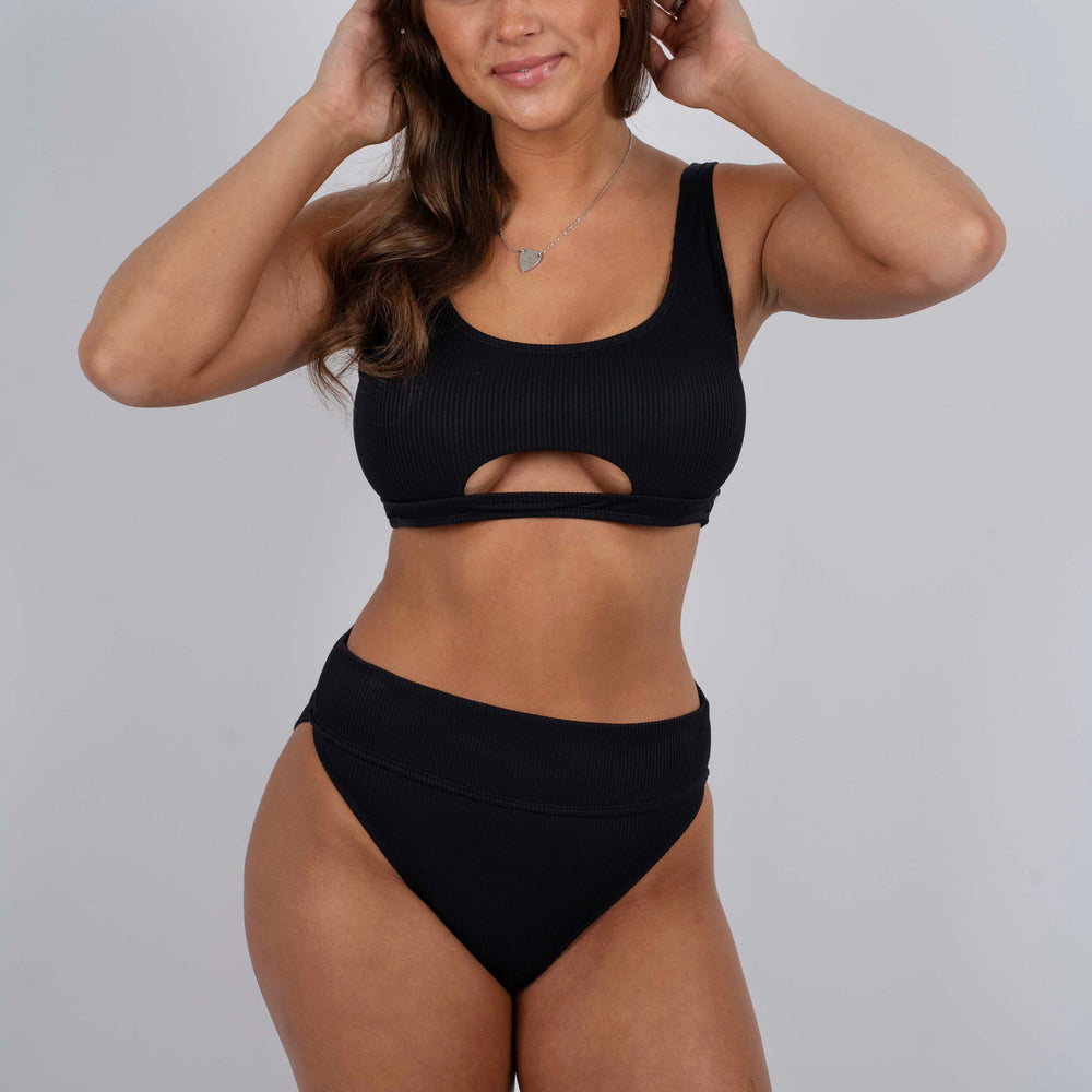 Feel The Sunshine Swimsuit Top (Black)