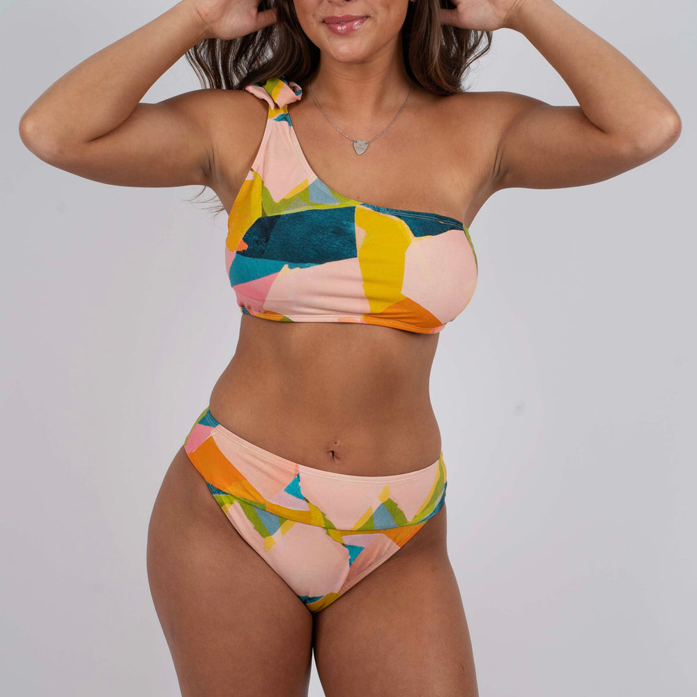 Splashing Around Swimsuit Top (Multi Yellow)