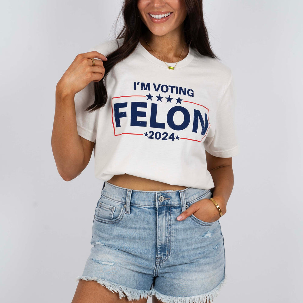 
                      
                        I'm Voting Felon Graphic Tee (Vintage White)
                      
                    