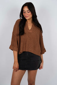 Cherish You Sweater (Deep Camel)