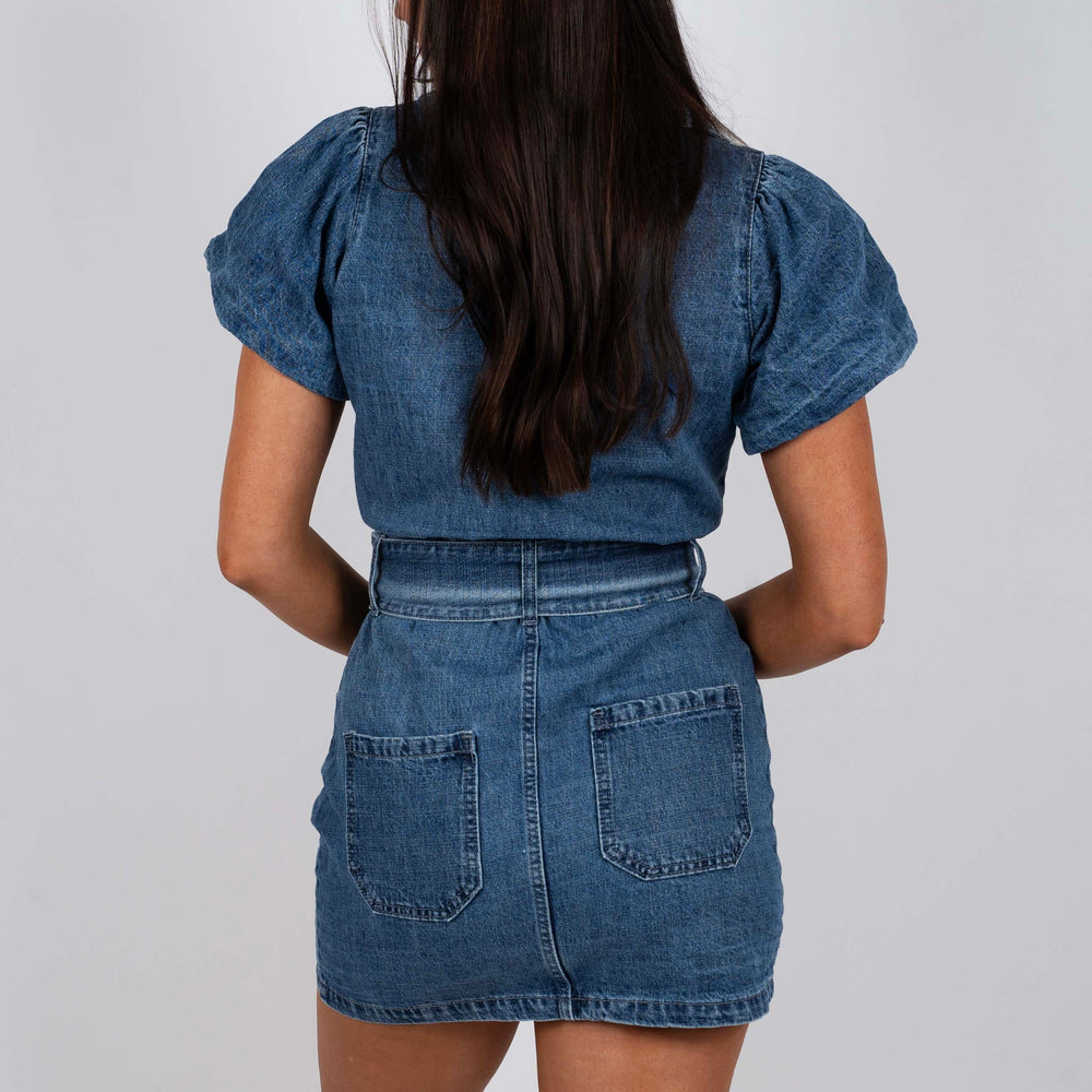 
                      
                        Forever Wild Denim Dress
                      
                    