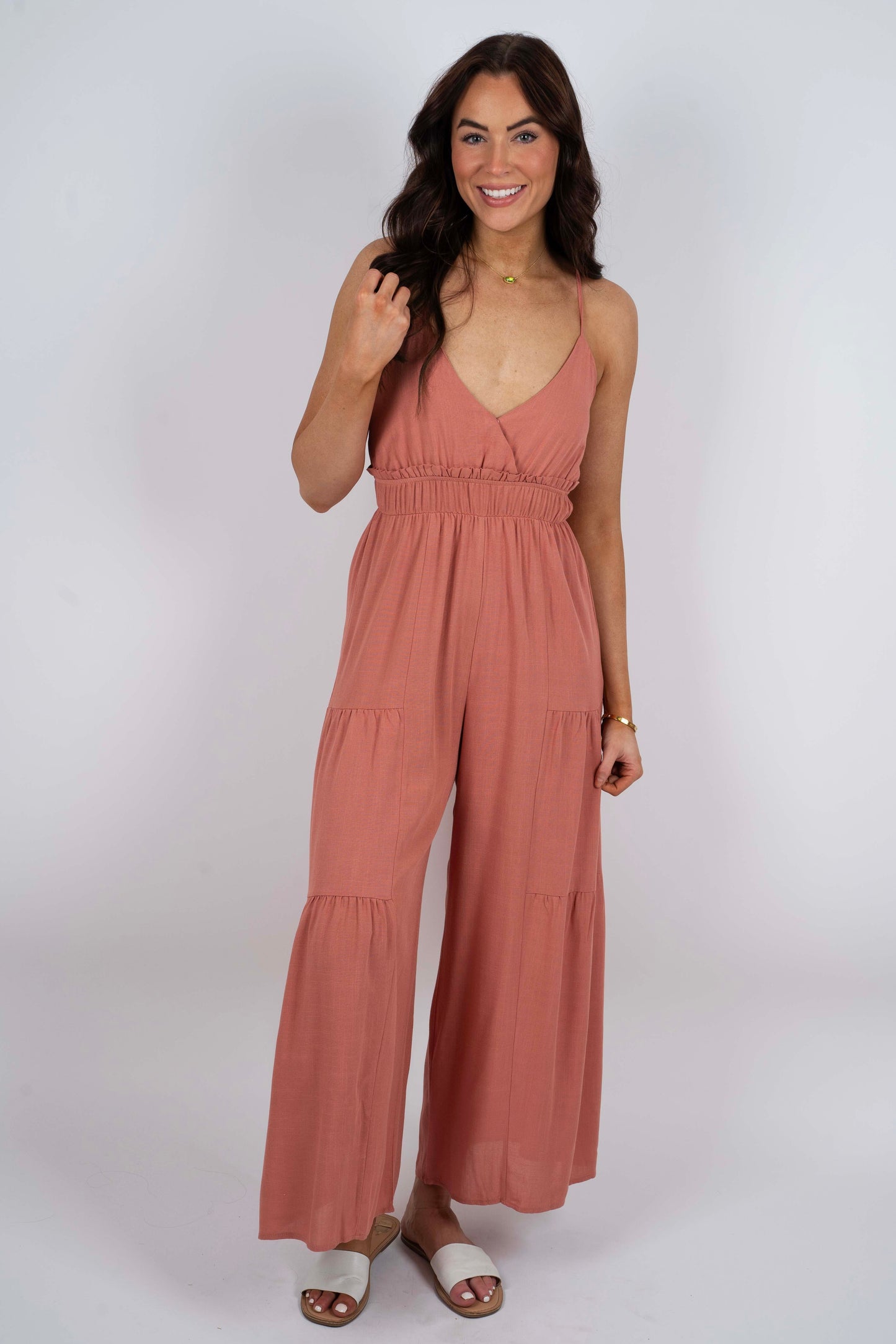 Think About You Jumpsuit (Blush)