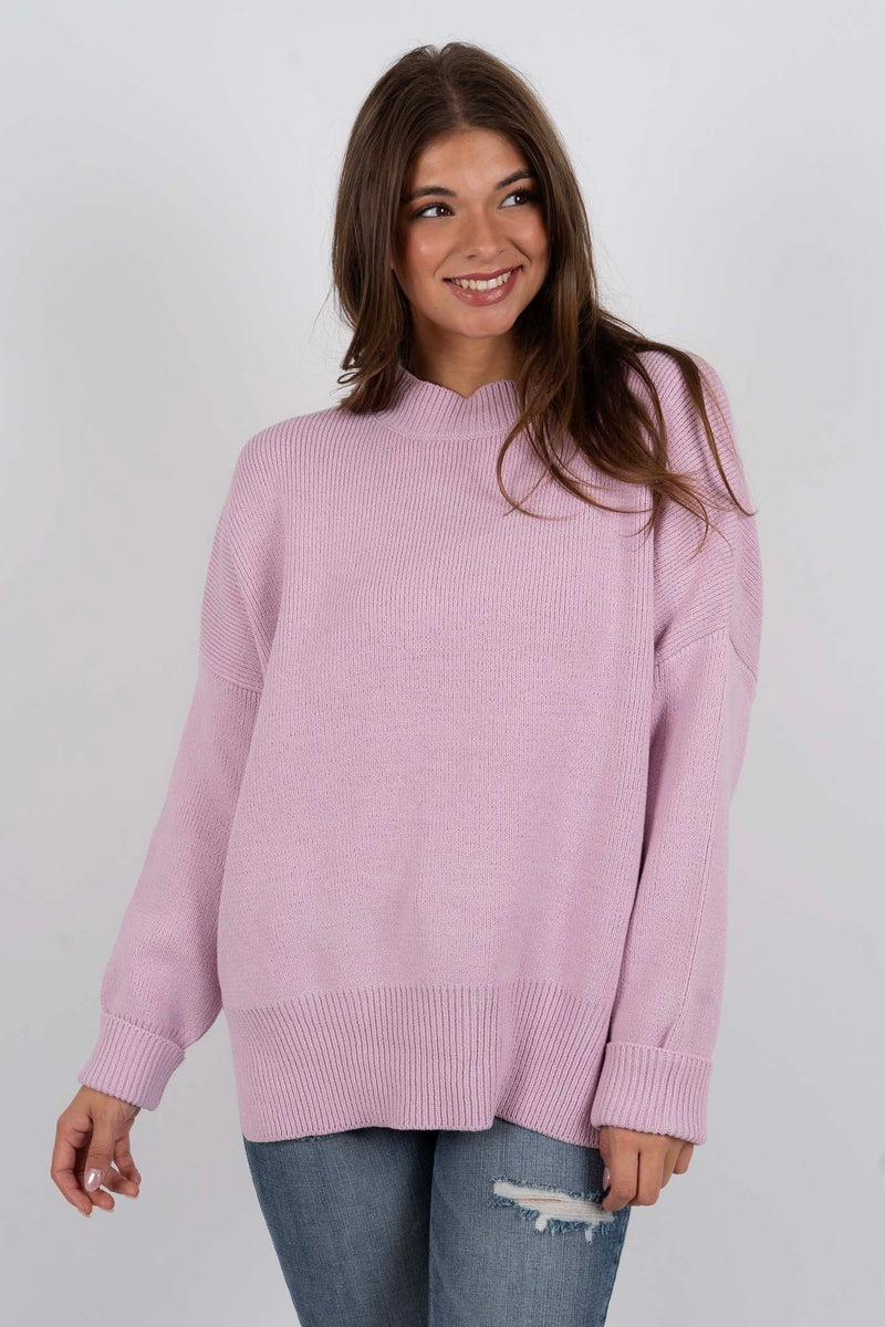 Something To Tell Sweater (Lavender)