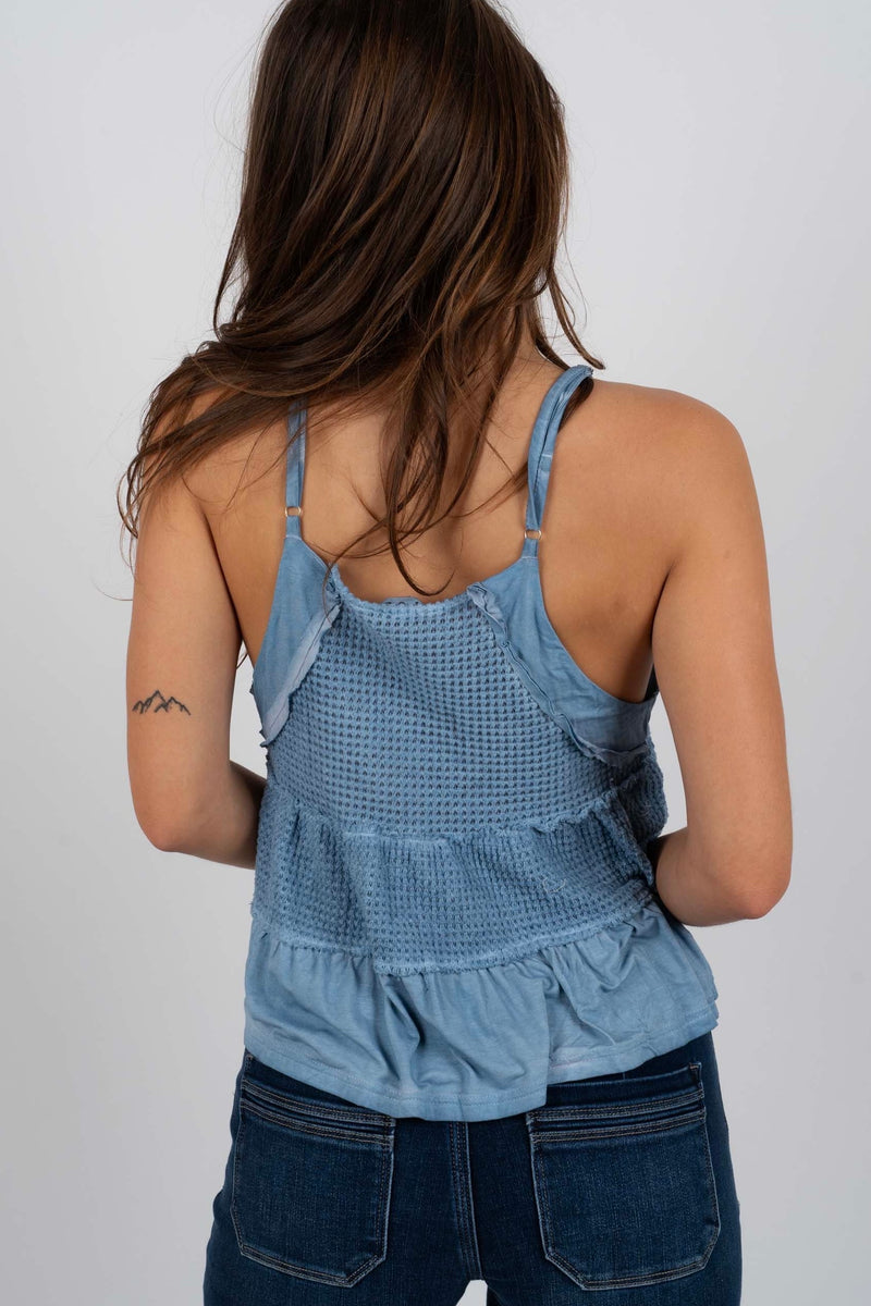 Let's Be Clear Top (Blue)