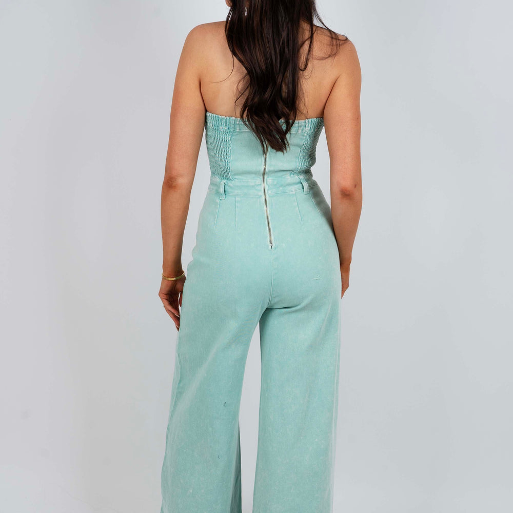 
                      
                        Coming Around Denim Jumpsuit
                      
                    