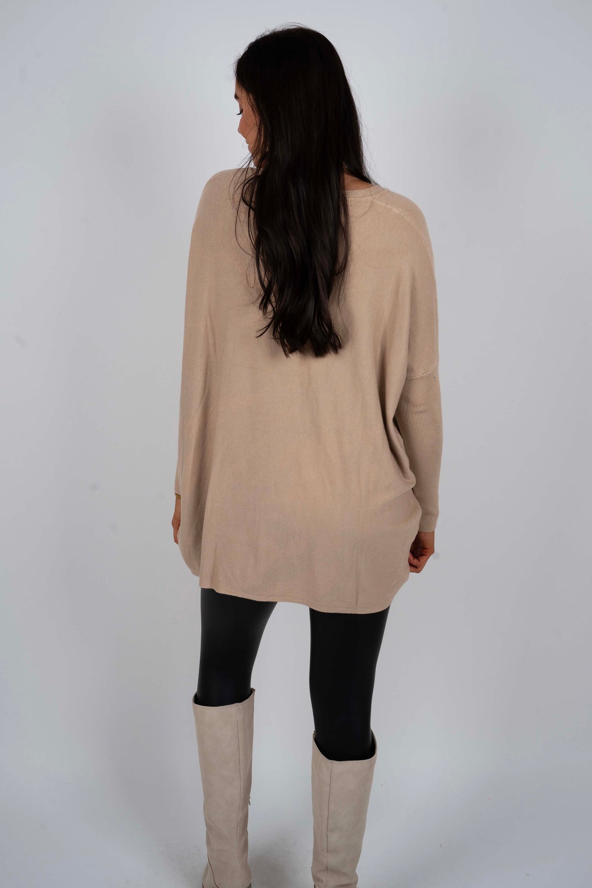 Totally Smitten Sweater (Dark Taupe)