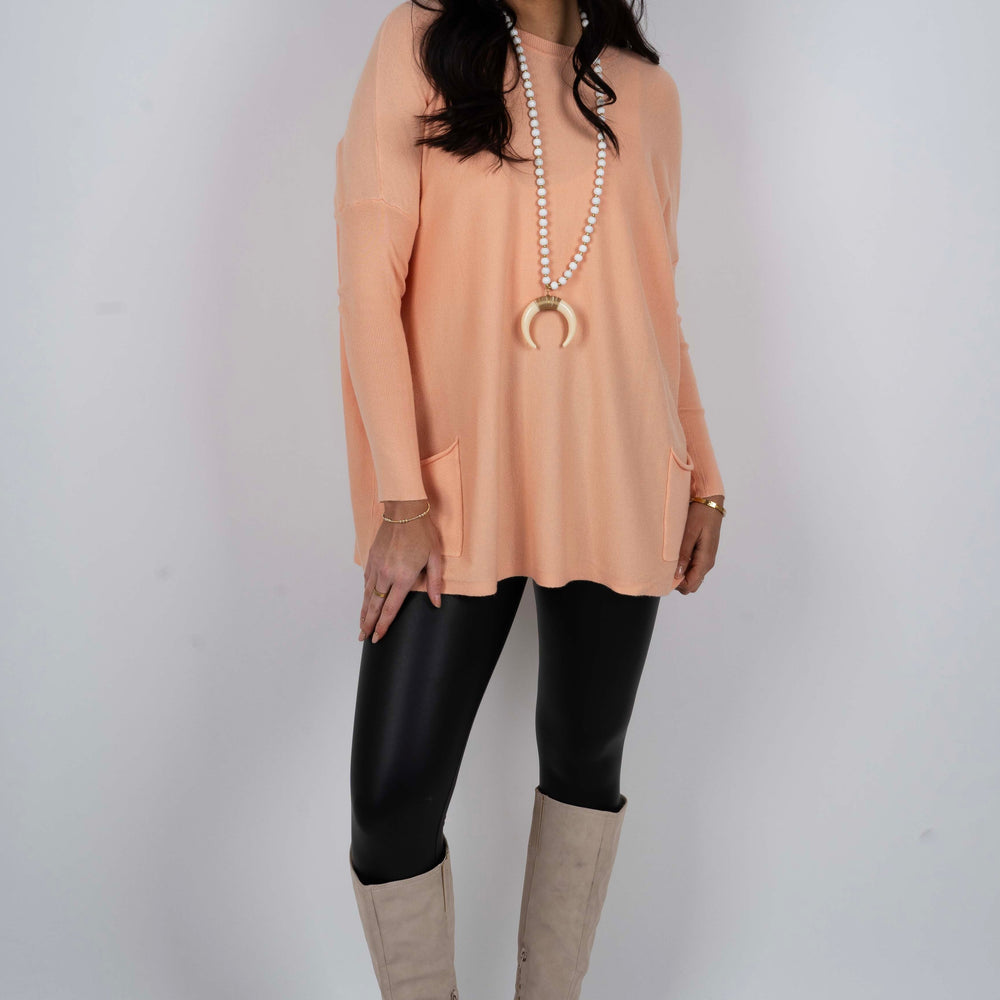 
                  
                    Totally Smitten Sweater (Peach)
                  
                