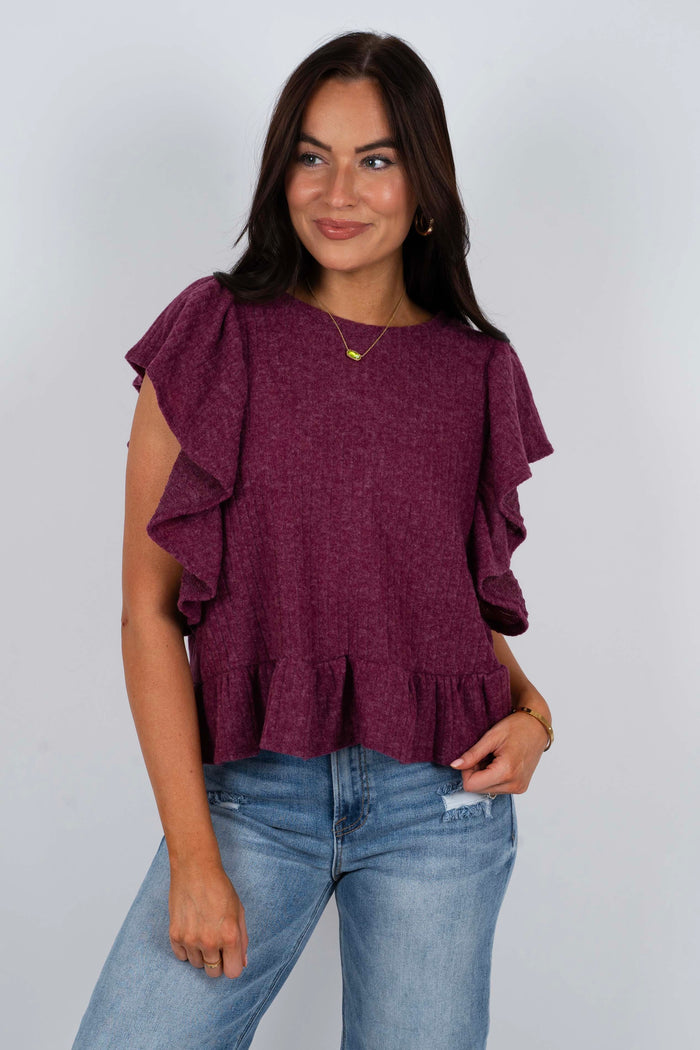 Loving Life Top (Plum)