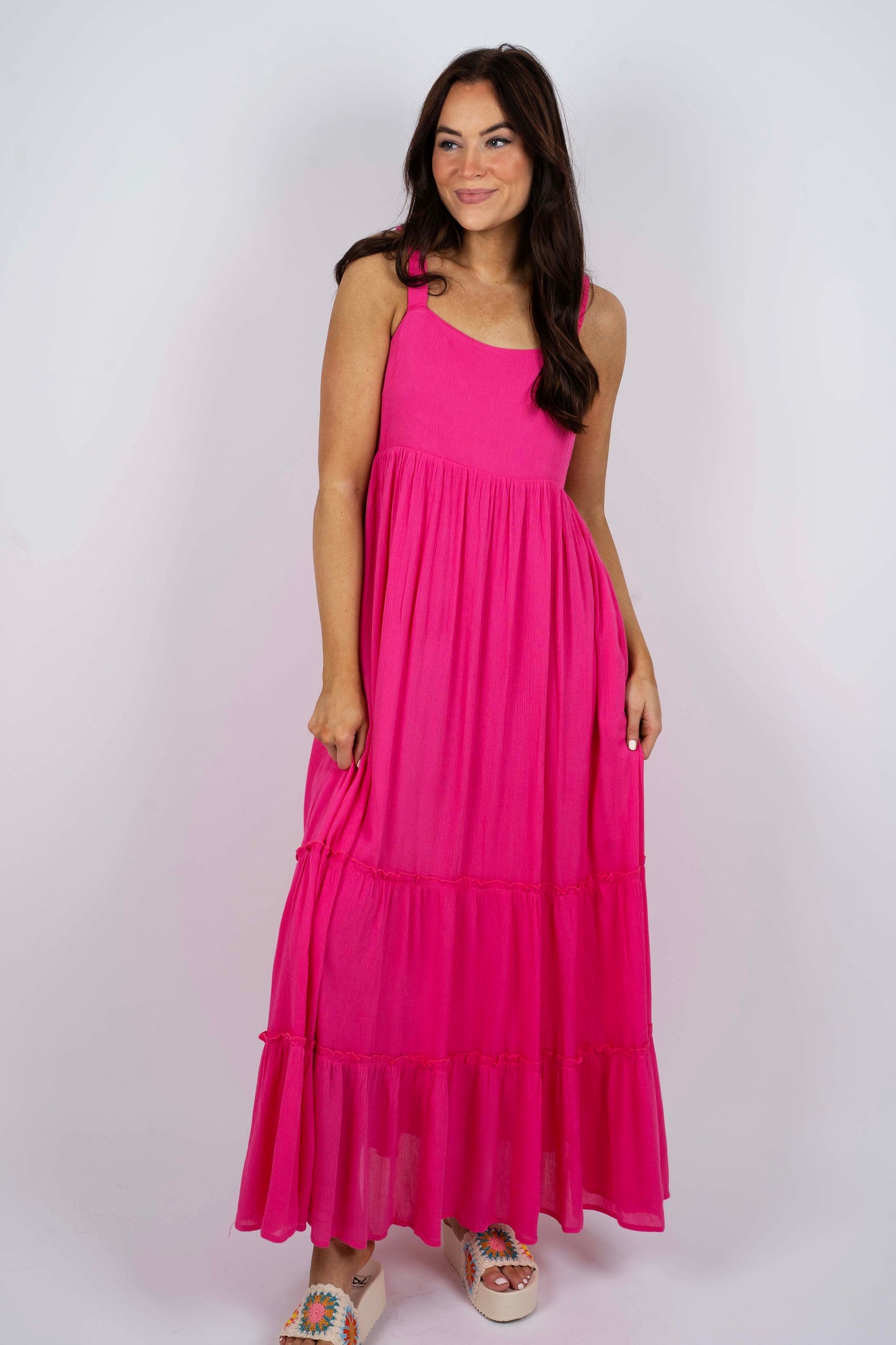 Dreaming Of Love Maxi Dress (Hot Pink)