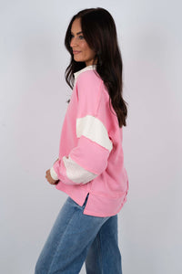 Running On Dreams Top (Pink/Cream)