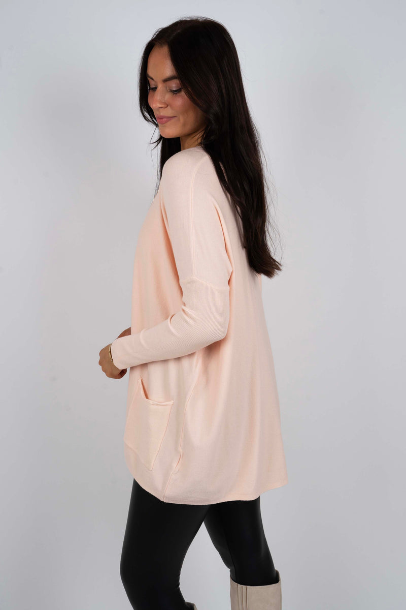 Totally Smitten Sweater (Light Pink)