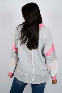 Running On Dreams Top (Pink/Grey)