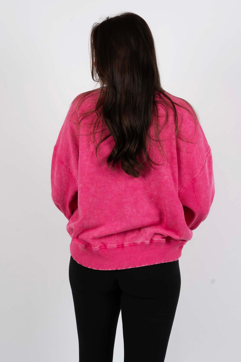 Lindsey Oversized Pullover (Pink)