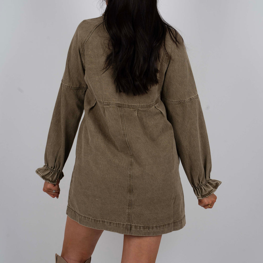 
                      
                        Only This Time Denim Dress (Olive)
                      
                    