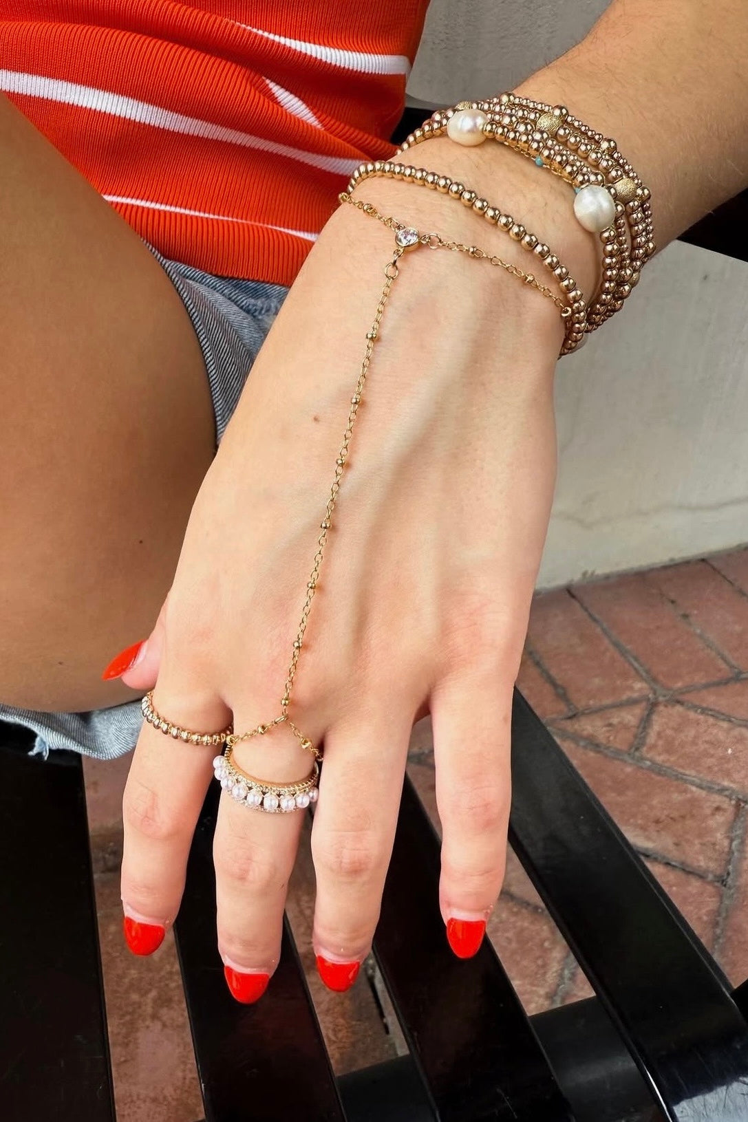 Permanent jewelry bracelet welding at Blush Linx in Columbus, GA