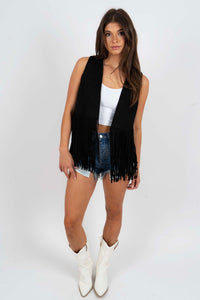 Refresh Your Memory Suede Vest (Black)