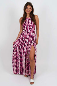 Yours For The Summer Maxi Dress (Berry Tie Dye)