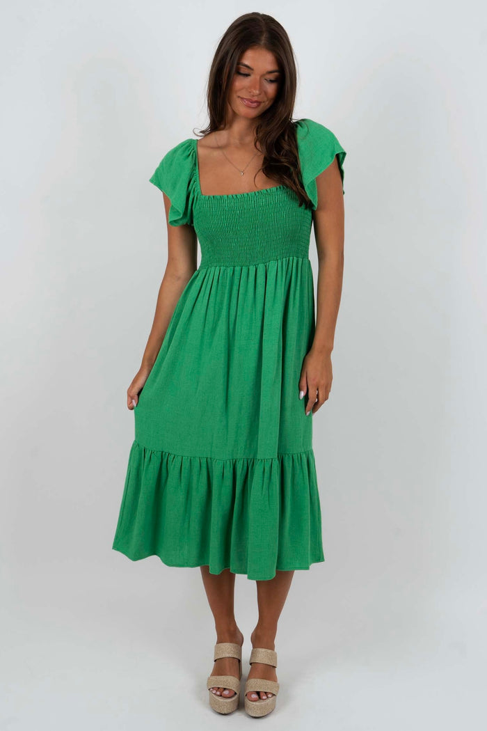In Love With You Midi Dress (Gucci Green)