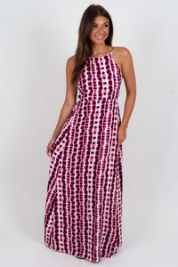 Yours For The Summer Maxi Dress (Berry Tie Dye)