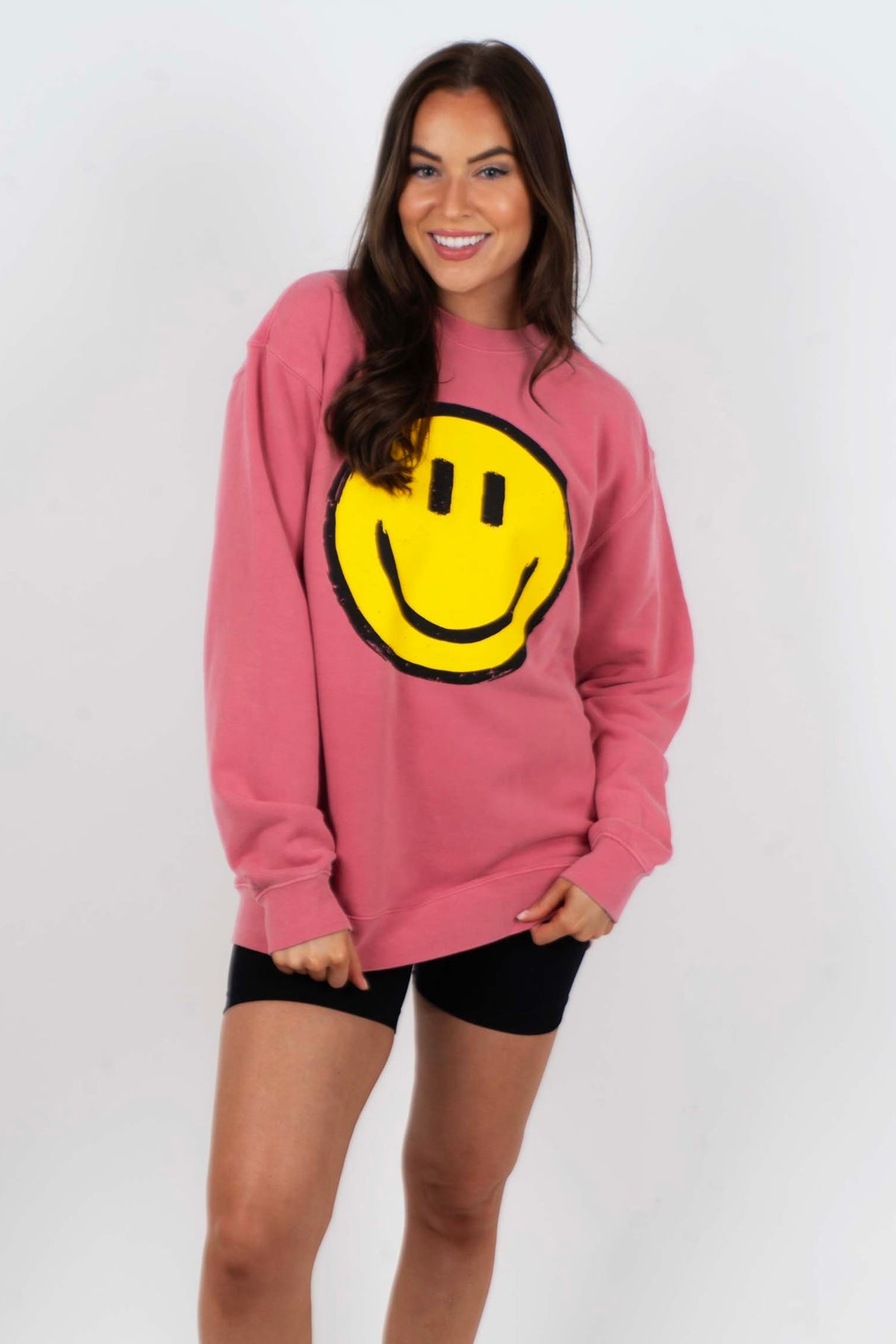 Smiley Sweatshirt (Pink)