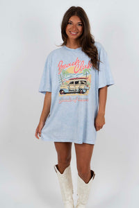 Beach Club Graphic Tee (Light Blue)