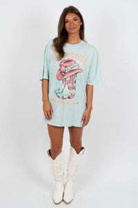 Wild West Cowgirls Graphic Tee (Light Blue)