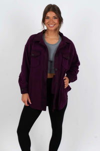 Step Into Love Shacket (Plum)
