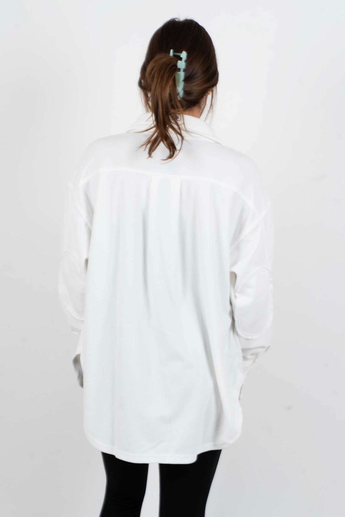 Step Into Love Shacket (Off White)