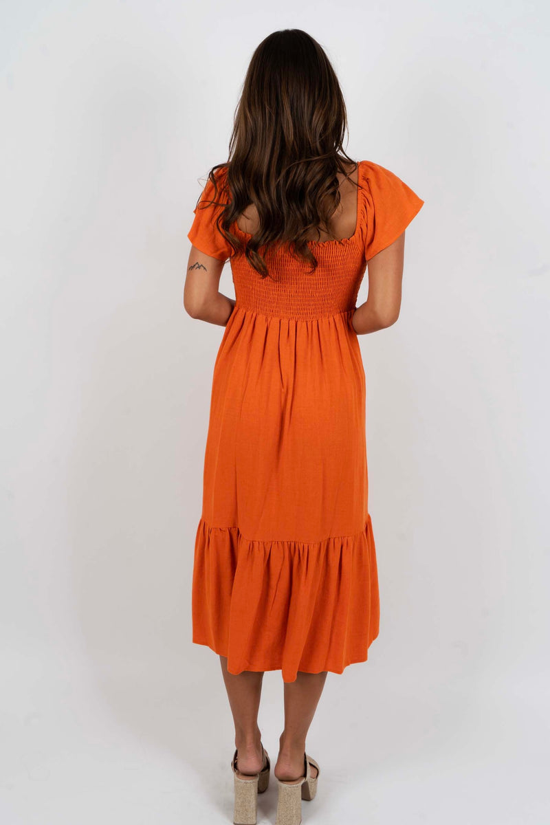 In Love With You Midi Dress (Orange)
