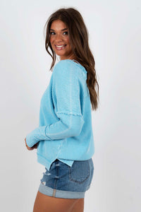 Casual Crush Top (Light Blue)
