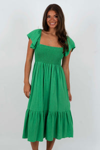 In Love With You Midi Dress (Gucci Green)